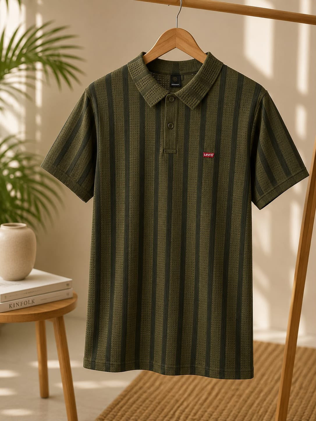 Men’s Summer Shirt – 1 Piece Green Colar